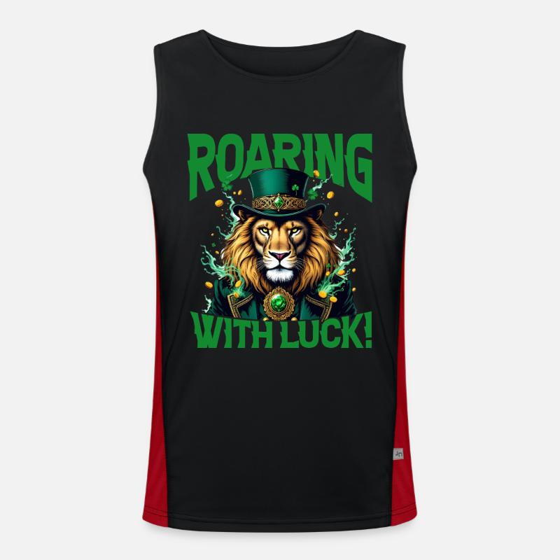 Brüllend vor Glück Funktionelles Kontrast-Tank Top für Männer 