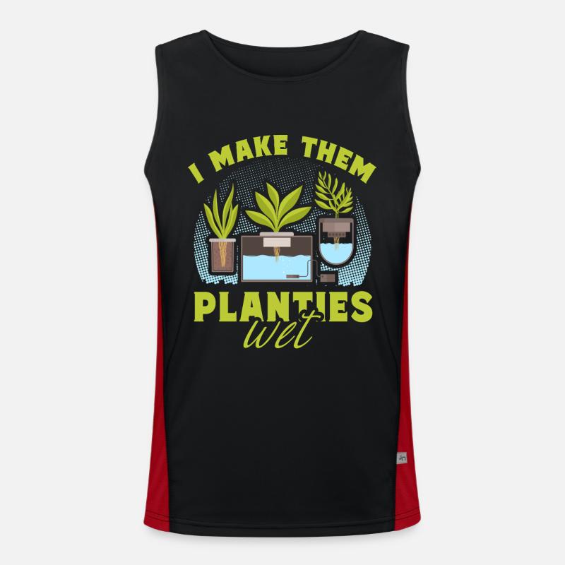 Ich mache sie nass Funktionelles Kontrast-Tank Top für Männer 