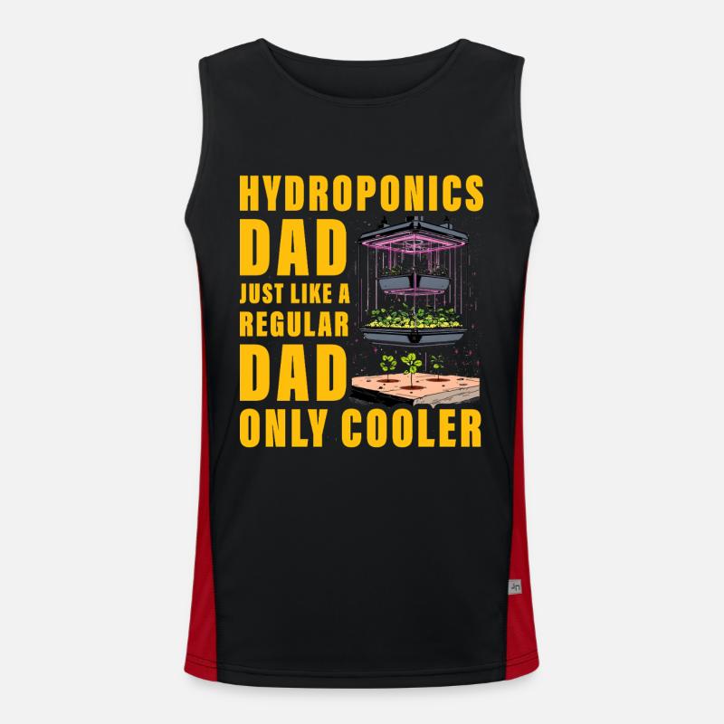 Hydroponik Papa wie ein normaler Papa, nur cool Funktionelles Kontrast-Tank Top für Männer 
