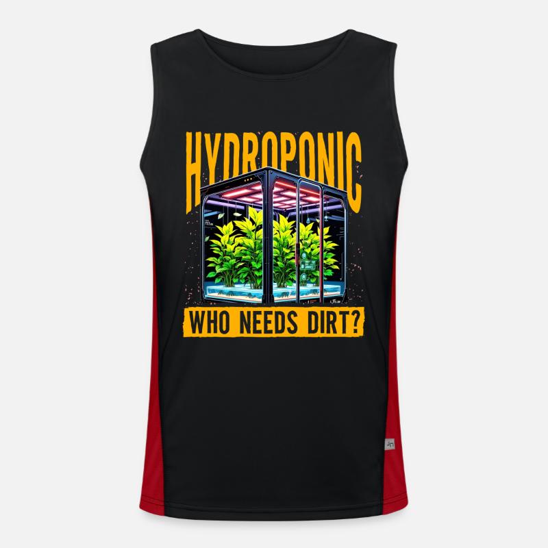 Hydroponic who needs dirt? Men's Functional Contrast Tank Top 