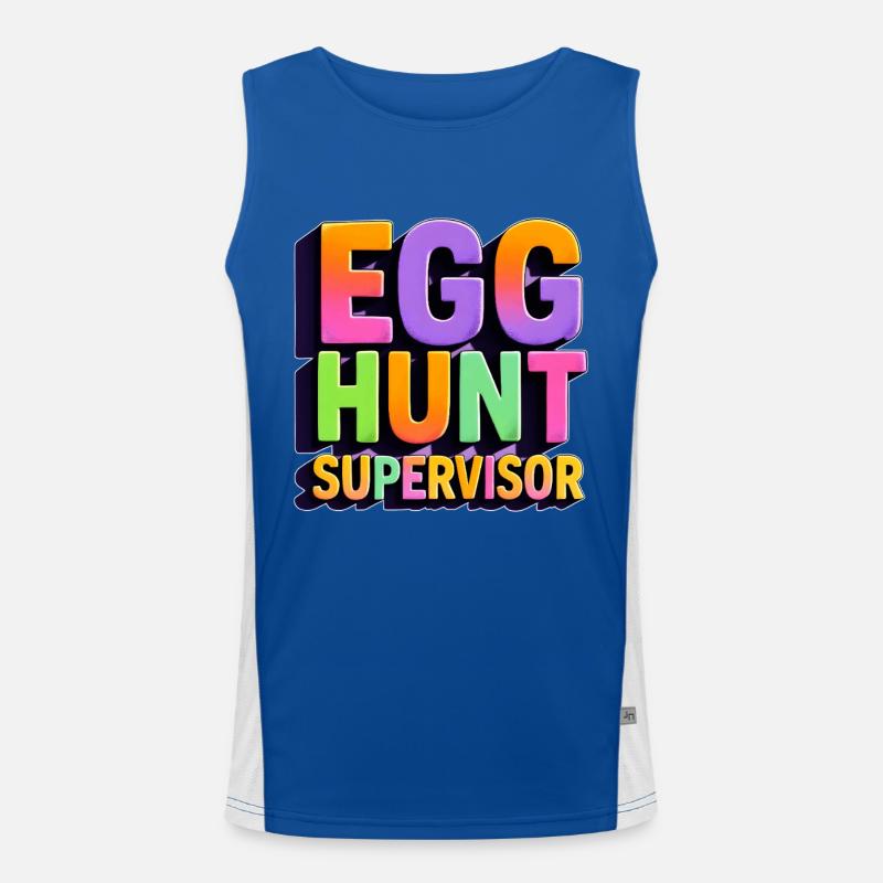 Egg Hunt Supervisor Men's Functional Contrast Tank Top 