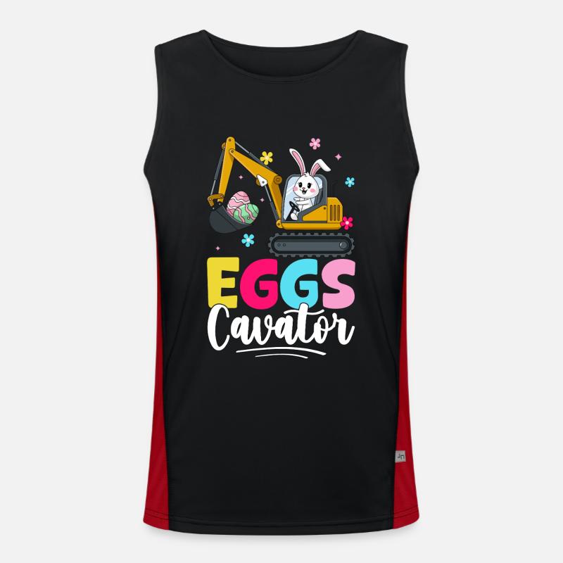 Eggs Cavator - Men's Functional Contrast Tank Top  - black/red