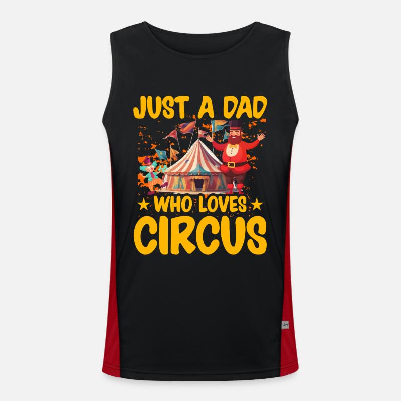 Nur ein Vater, der Zirkus liebt Funktionelles Kontrast-Tank Top für Männer 