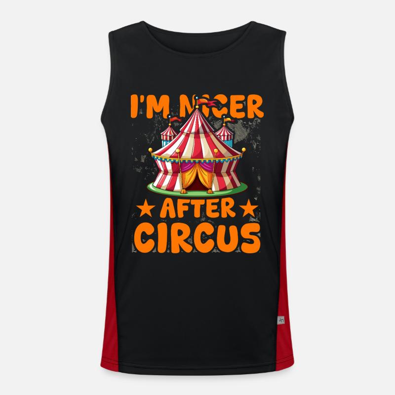 Ich bin netter nach Circus Funktionelles Kontrast-Tank Top für Männer 