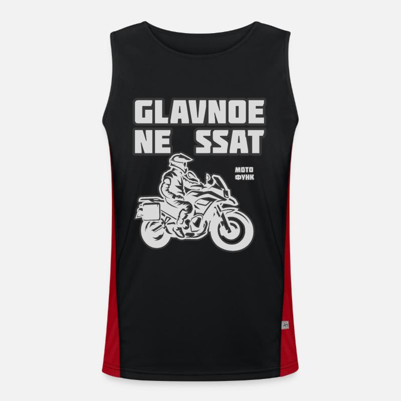 Glavnoe ne ssat, Enduro 2 - Men's Functional Contrast Tank Top  - black/red