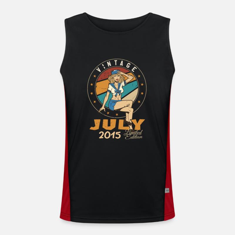 Juli 2015 Juli Geburtstagsgeschenk Juli 2015 Funktionelles Kontrast-Tank Top für Männer 