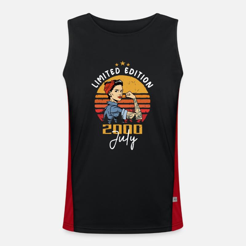 Juli 2000 - Geburtstag im Juli 2000 Geschenk Funktionelles Kontrast-Tank Top für Männer 