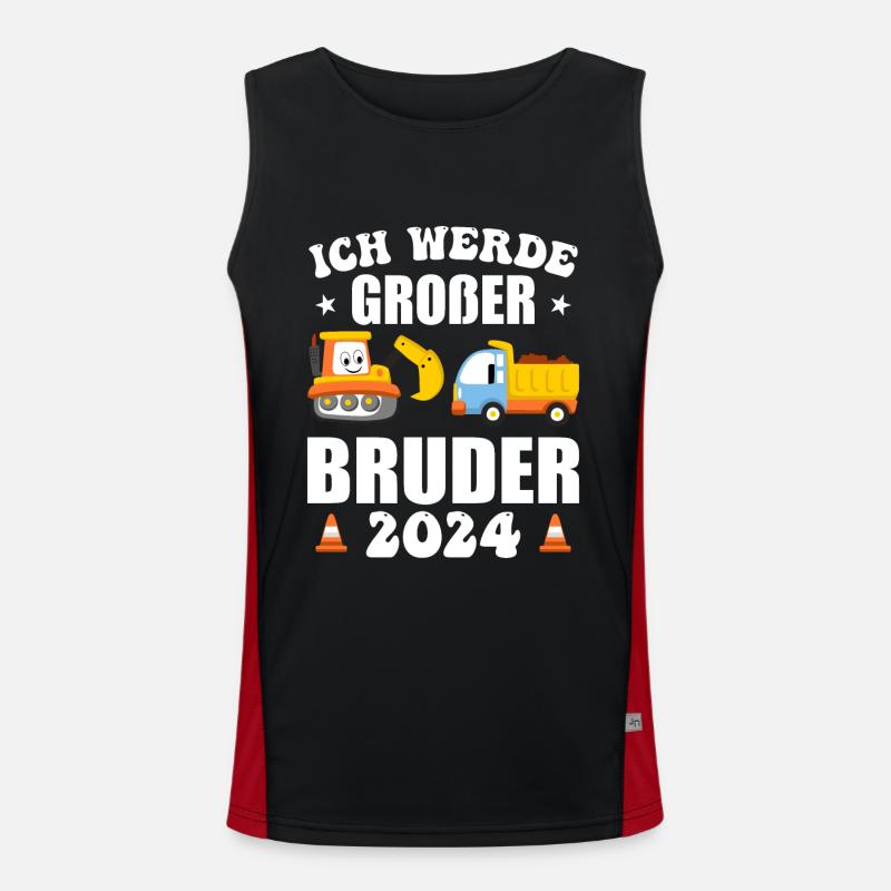 Ich Werde Großer Bruder 2025 Funktionelles Kontrast-Tank Top für Männer 