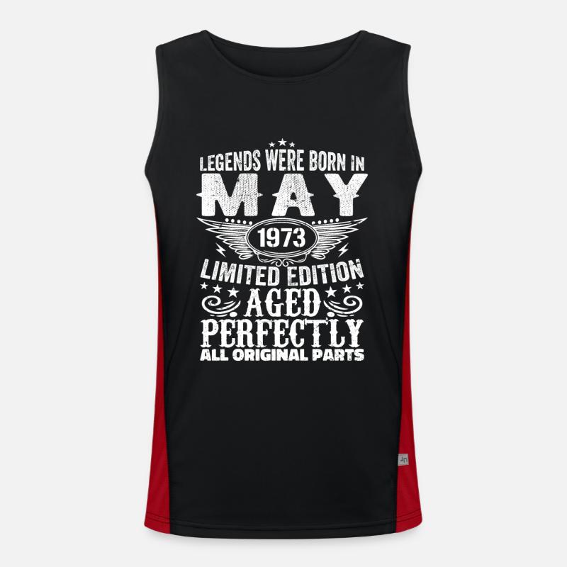 Mai 1973 Geburtstagsgeschenk Mai 1973 Mai Funktionelles Kontrast-Tank Top für Männer 