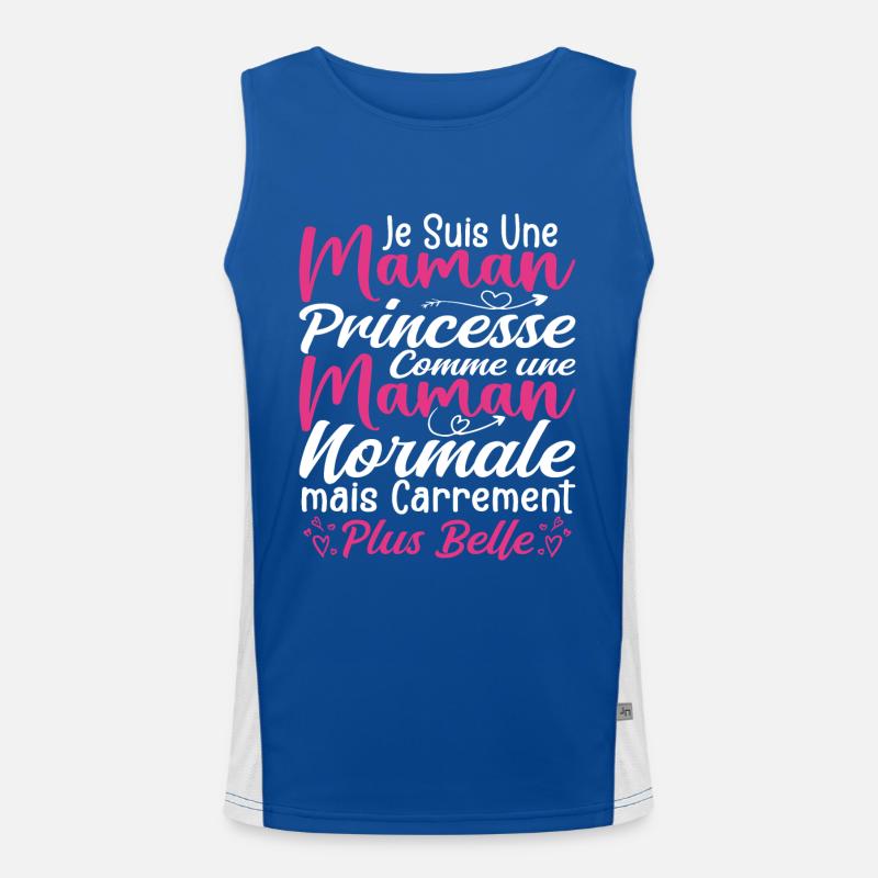 Ich bin eine geradezu schönere Prinzessinnenmutter Funktionelles Kontrast-Tank Top für Männer 