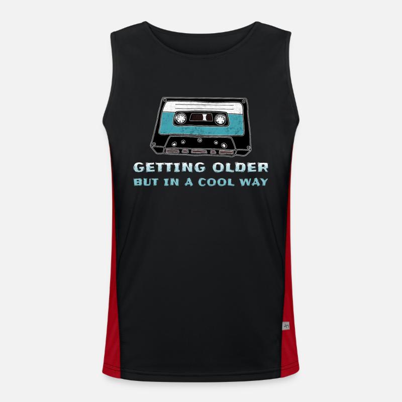 Retro Kassette Funktionelles Kontrast-Tank Top für Männer 