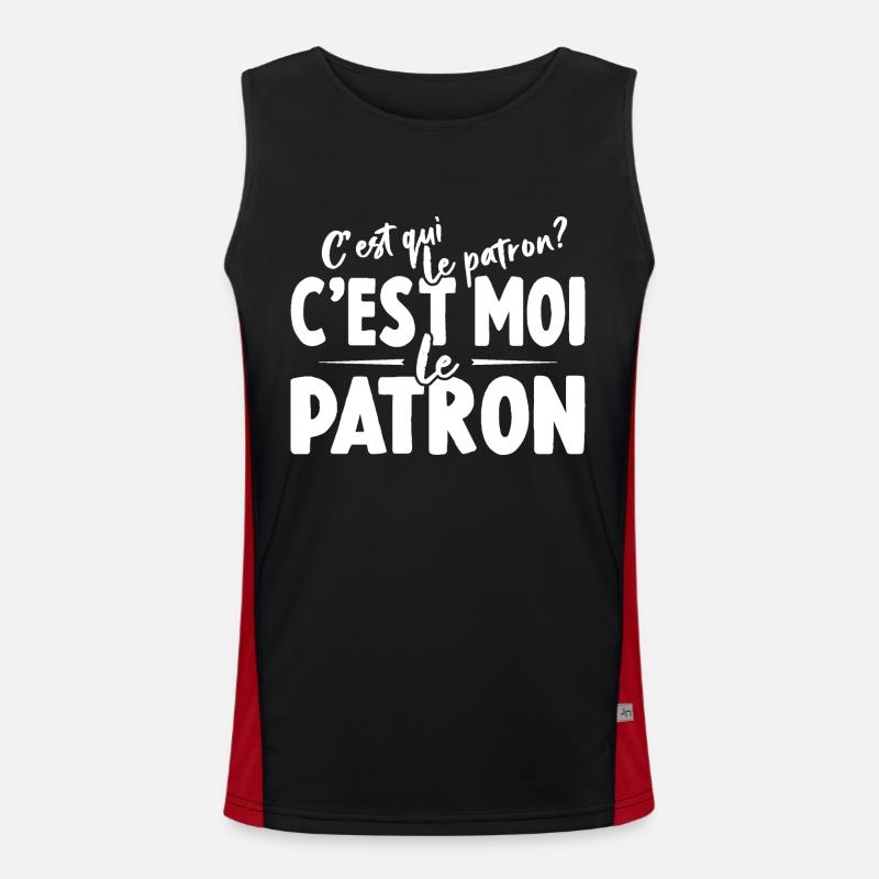 C'est Qui Le Patron C'est Moi Le Patron Débardeur respirant contrasté Homme 
