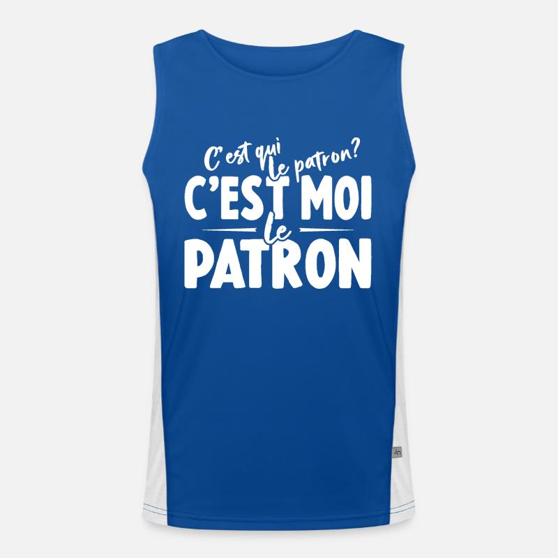 C'est Qui Le Patron C'est Moi Le Patron Débardeur respirant contrasté Homme 