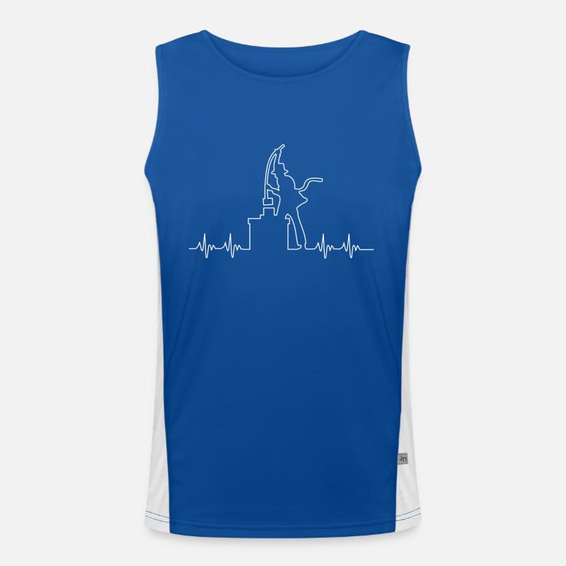 Schornsteinfeger Herzschlag Funktionelles Kontrast-Tank Top für Männer 