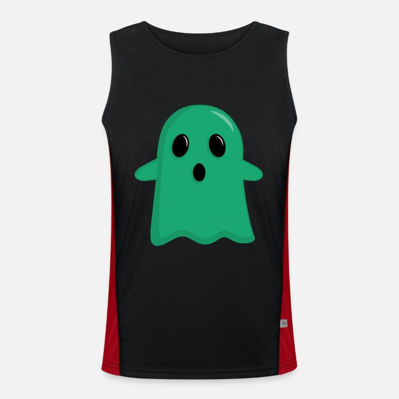 Grünes Gespenst Funktionelles Kontrast-Tank Top für Männer 
