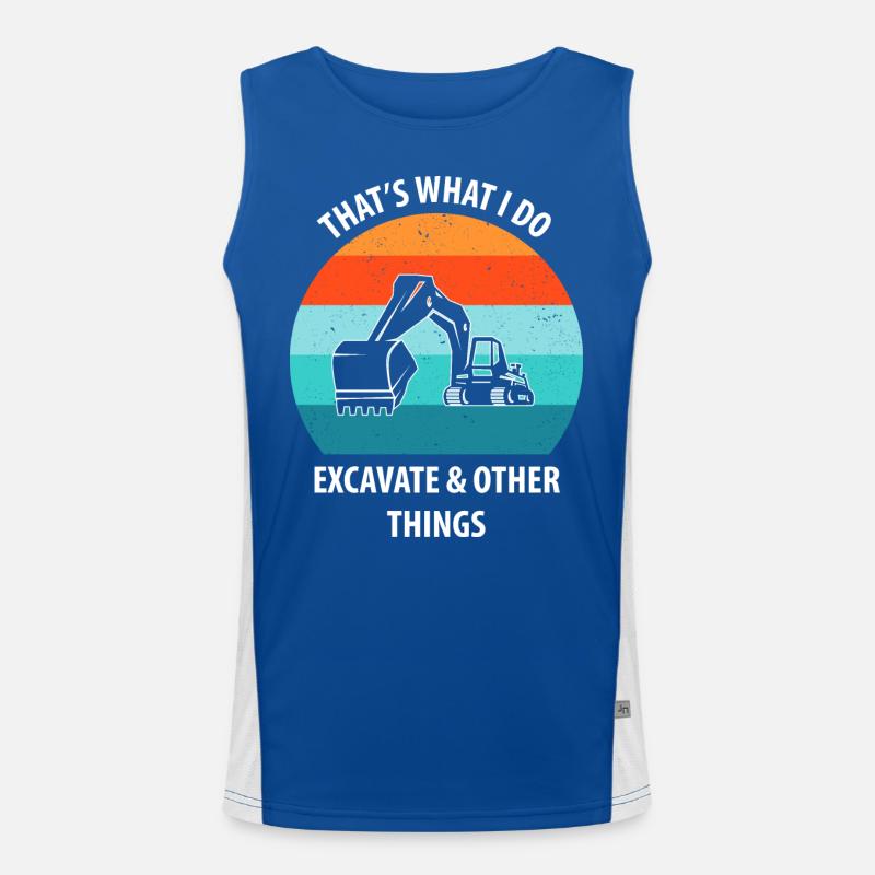 Bagger Baggerfahrer Baggerwagen Funktionelles Kontrast-Tank Top für Männer 