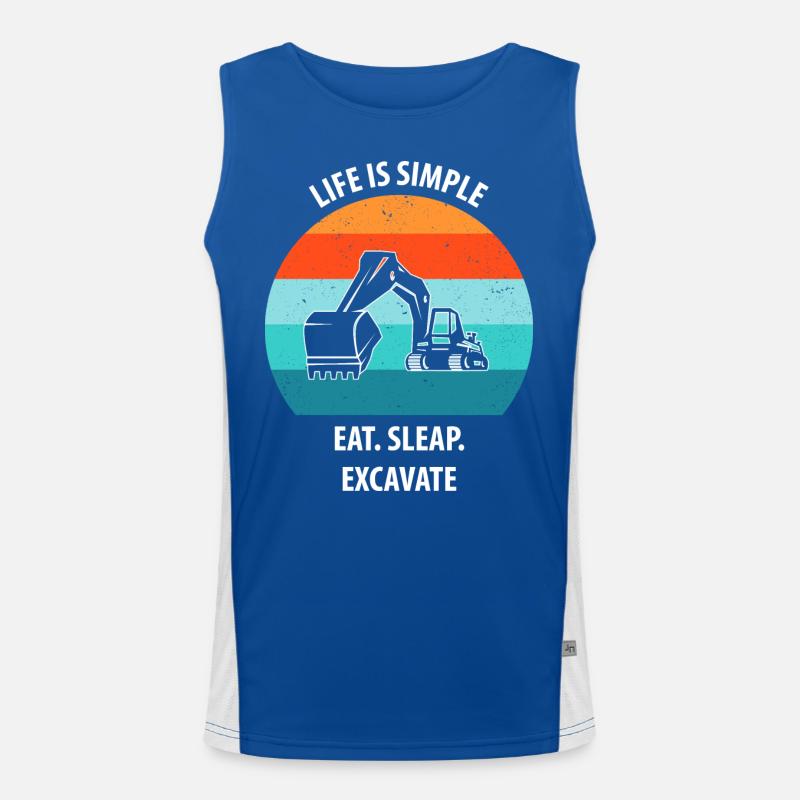 Bagger Baggerfahrer Baggerwagen Funktionelles Kontrast-Tank Top für Männer 