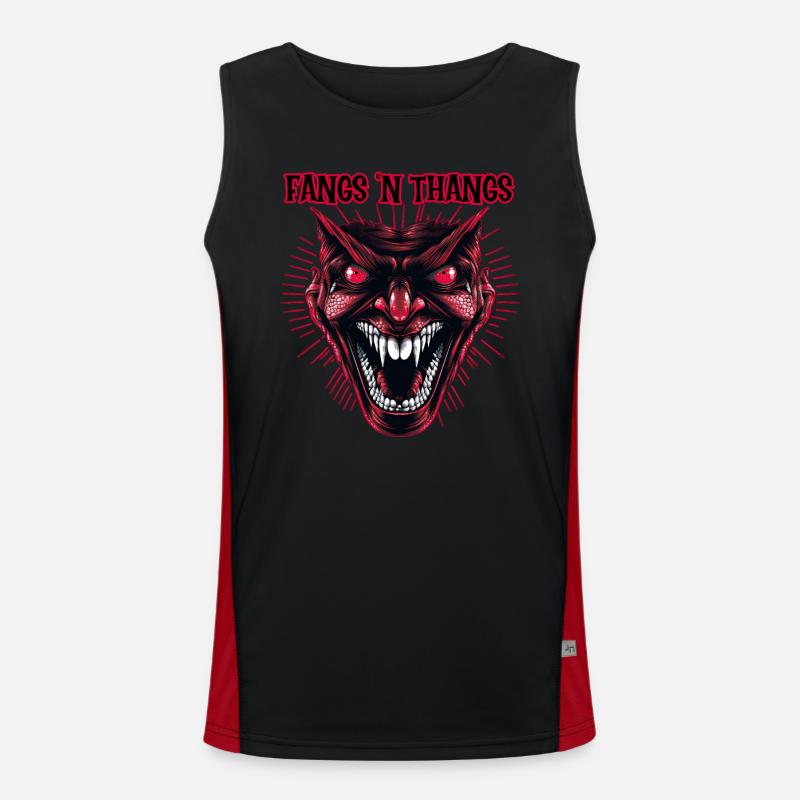 demon ghould, Fangs 'n Thangs Men's Functional Contrast Tank Top 