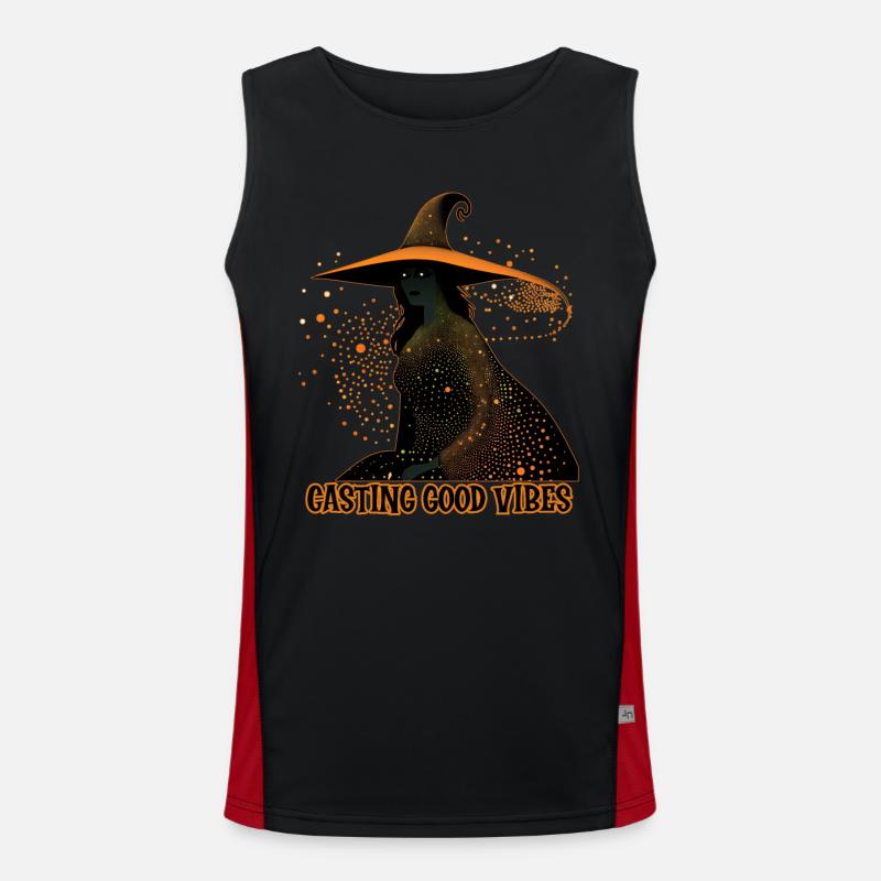 Witch Casting Vibes, Halloween Men's Functional Contrast Tank Top 