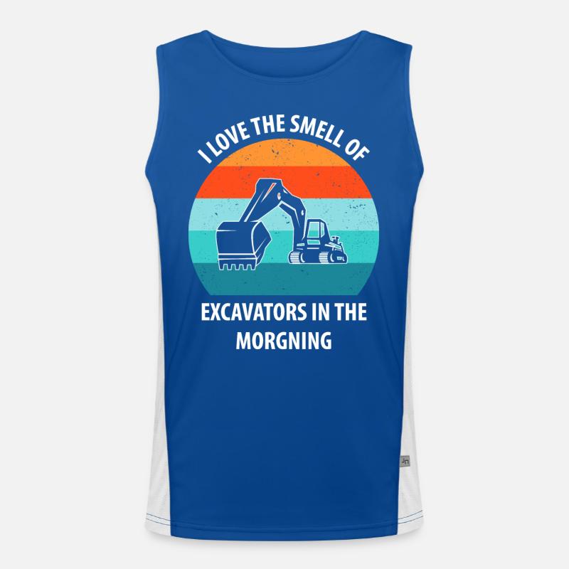 Bagger Baggerfahrer Baggerwagen Funktionelles Kontrast-Tank Top für Männer 