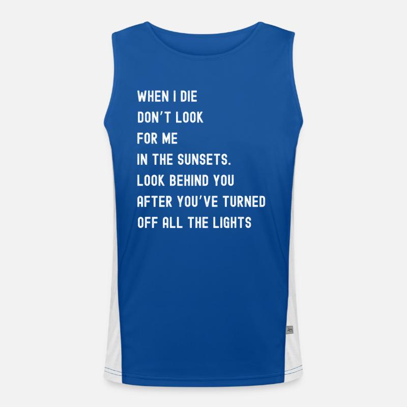 Wenn ich komisch sterbe Funktionelles Kontrast-Tank Top für Männer 
