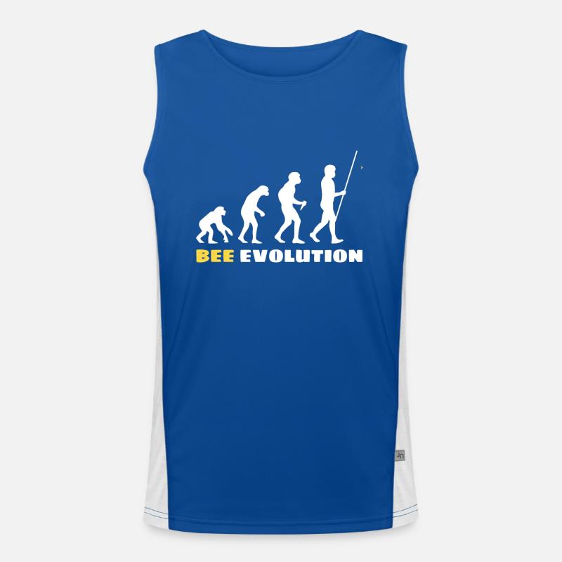 Bienen Evolution Imker Imkerin Funktionelles Kontrast-Tank Top für Männer 