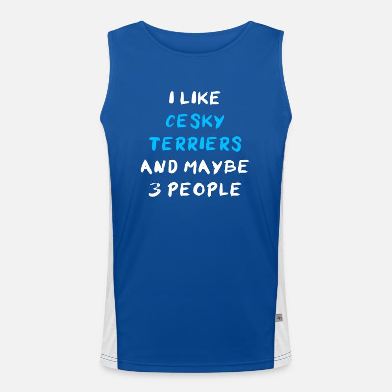 Cesky Terrier Funktionelles Kontrast-Tank Top für Männer 