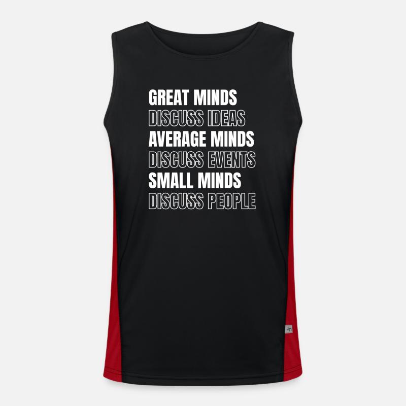 Stupidity Intelligence Gossip Stupid Intelligent IQ Men's Functional Contrast Tank Top 