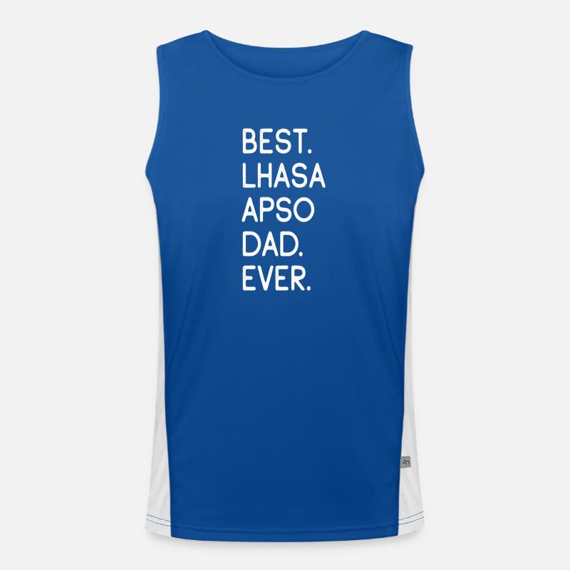 Lhasa Apso Funktionelles Kontrast-Tank Top für Männer 