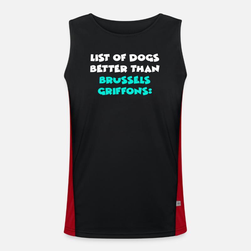 Brussels Griffon Belgischer Zwerggriffon Funktionelles Kontrast-Tank Top für Männer 