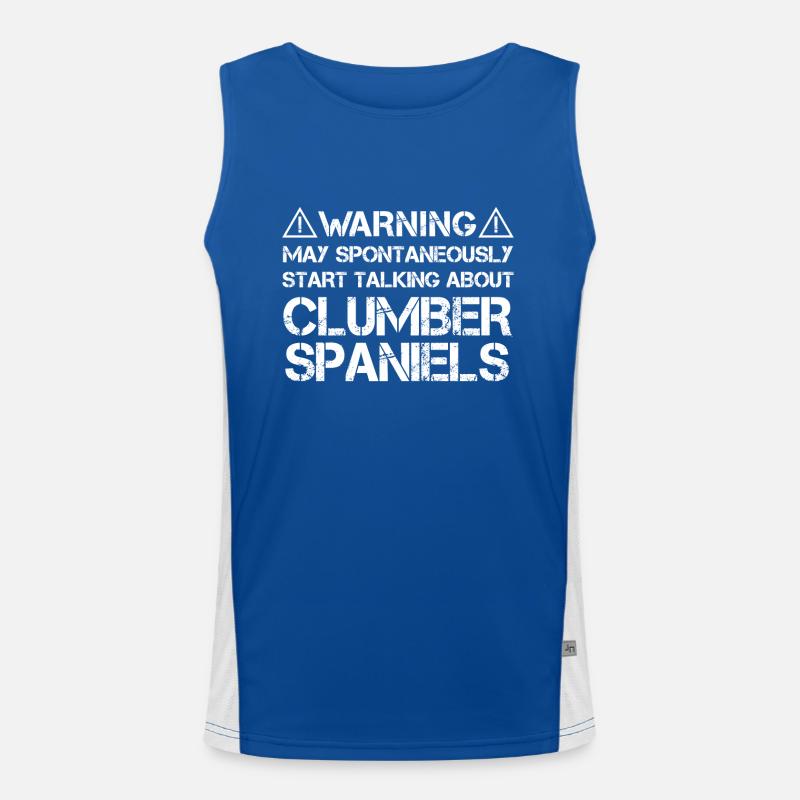 Clumber Spaniel Men's Functional Contrast Tank Top 