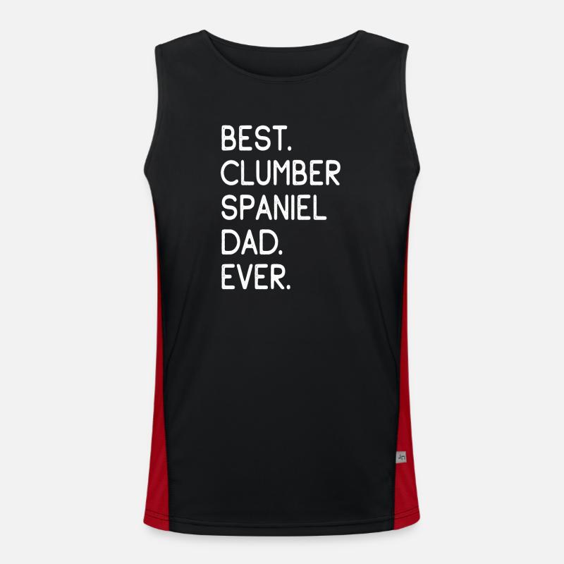 Clumber Spaniel - Men's Functional Contrast Tank Top  - black/red