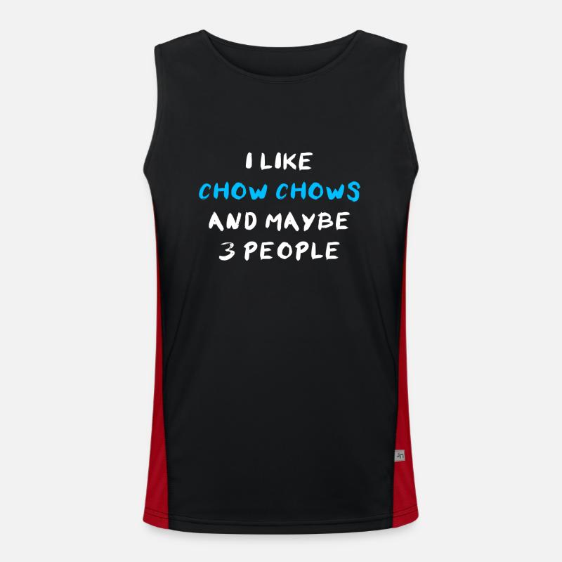 Chow Chow Funktionelles Kontrast-Tank Top für Männer 