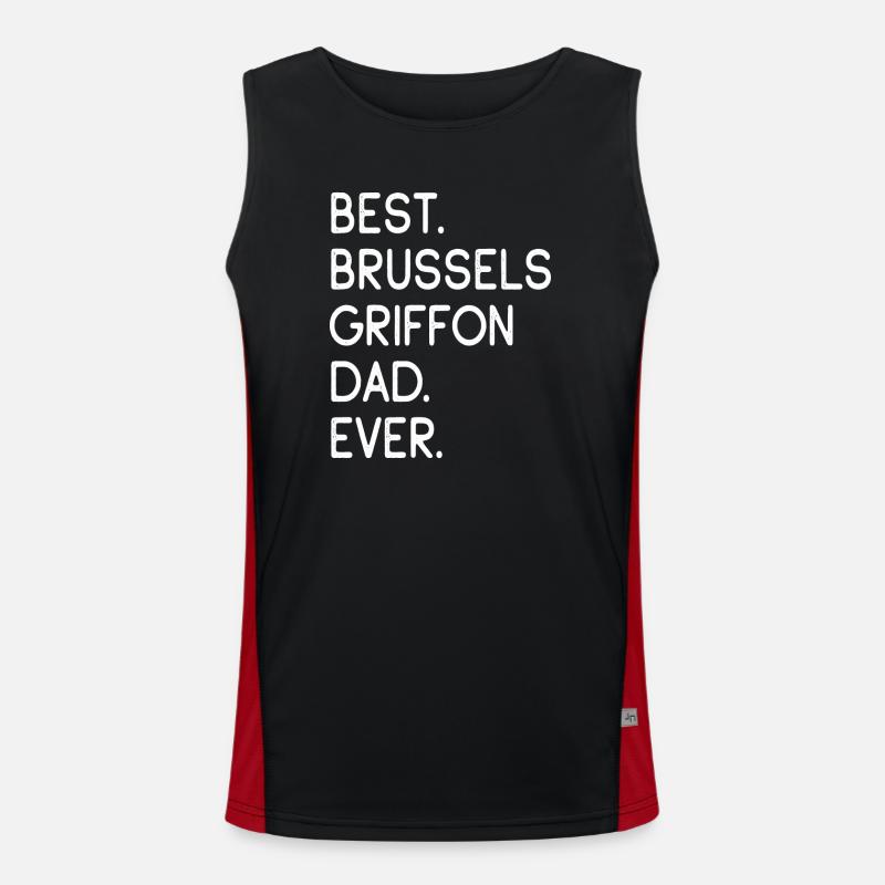 Brussels Griffon Belgischer Zwerggriffon Funktionelles Kontrast-Tank Top für Männer 