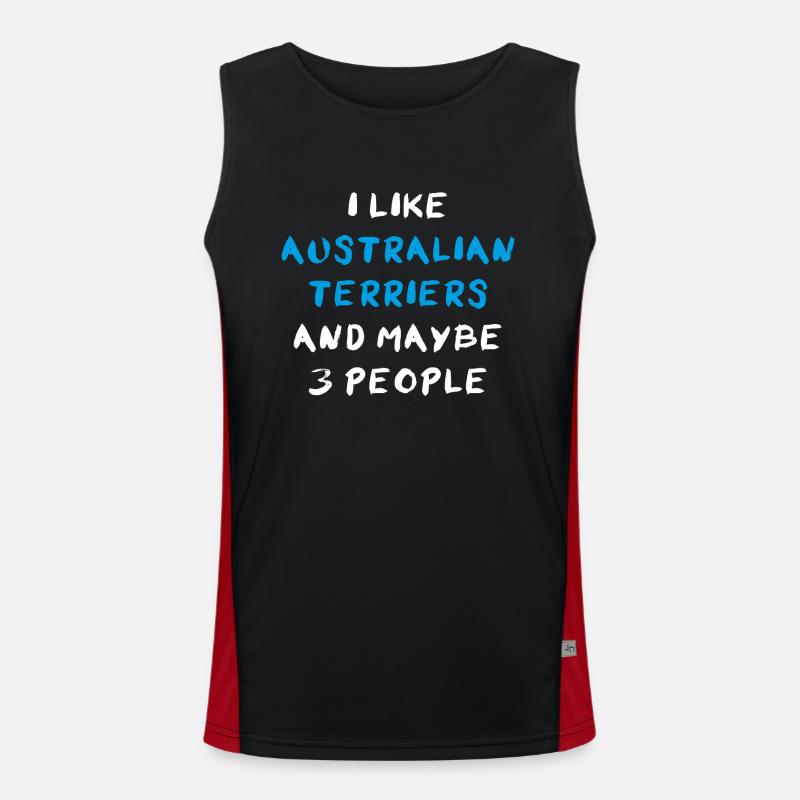 Australian Terrier Funktionelles Kontrast-Tank Top für Männer 