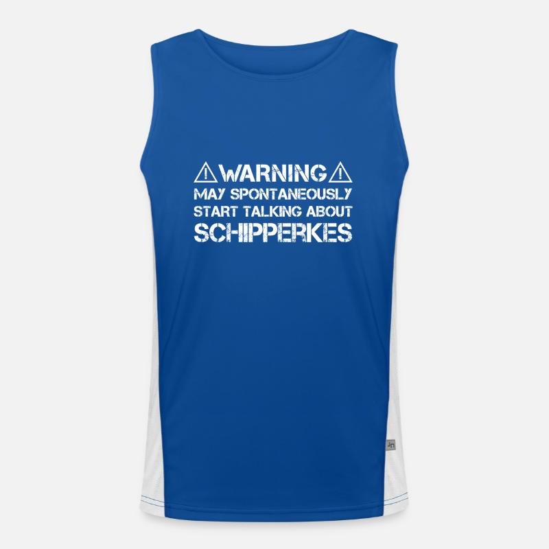 Schipperke Funktionelles Kontrast-Tank Top für Männer 