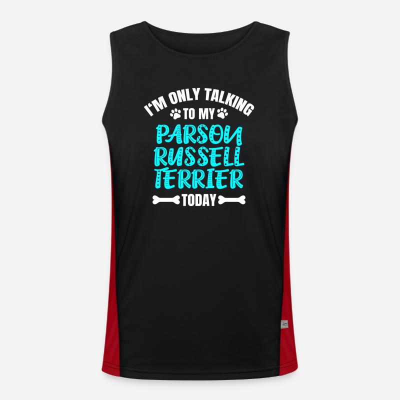 Parson Russell Terrier Funktionelles Kontrast-Tank Top für Männer 