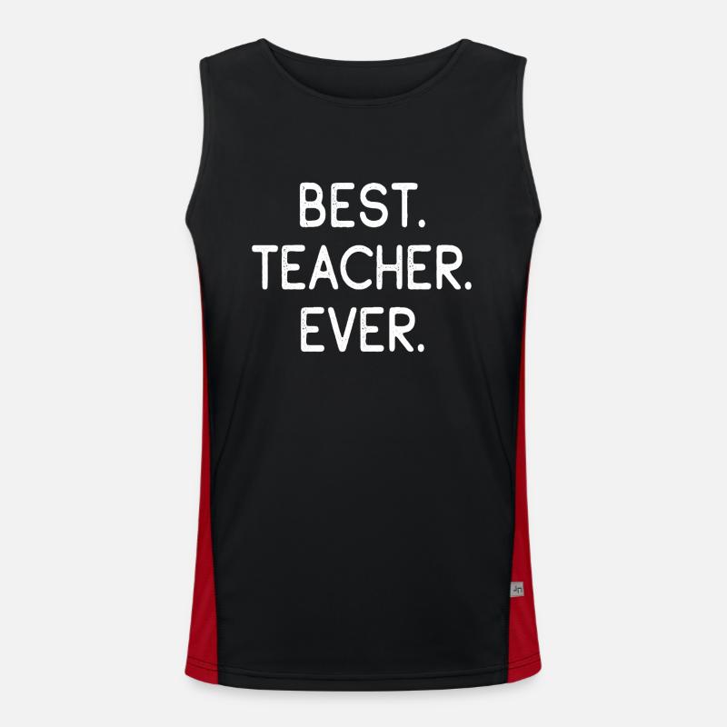 Bester Lehrer Funktionelles Kontrast-Tank Top für Männer 
