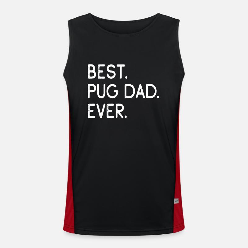 Mops Pug Funktionelles Kontrast-Tank Top für Männer 