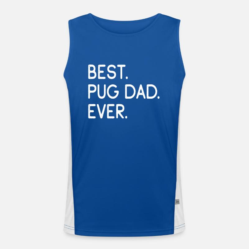 Mops Pug Funktionelles Kontrast-Tank Top für Männer 