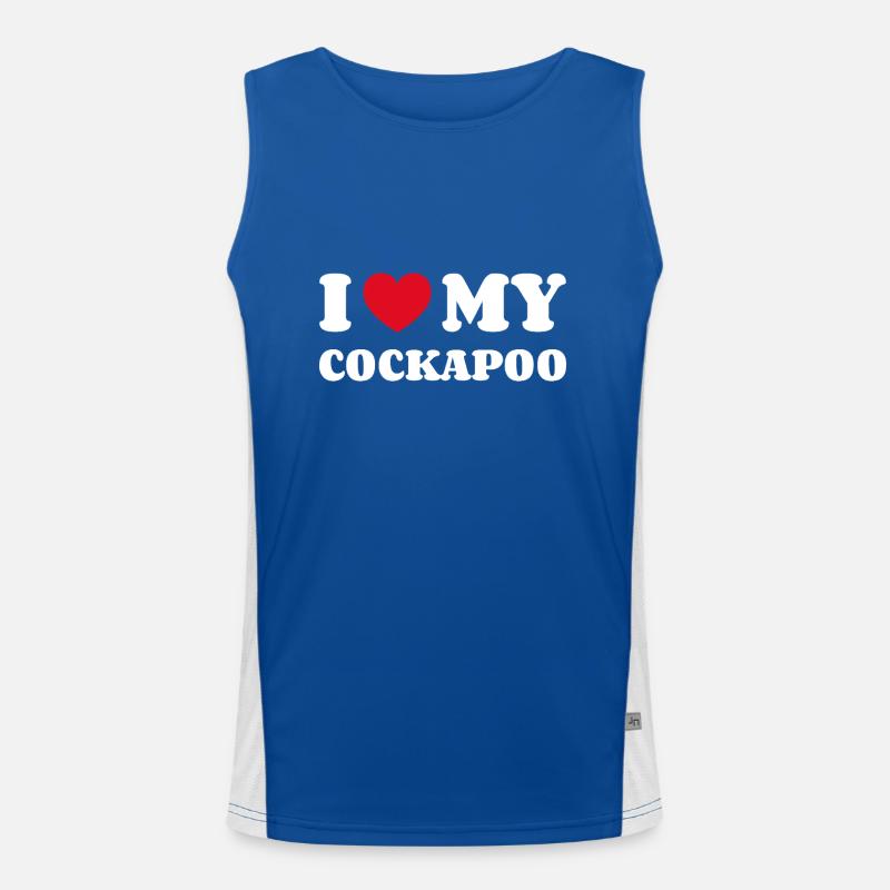I Love My Cockapoo Cockerdoodle Cockerpoo Funktionelles Kontrast-Tank Top für Männer 