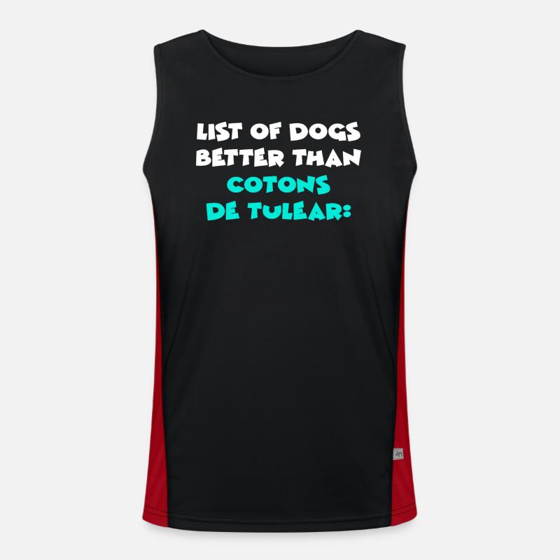 Coton de Tulear - Men's Functional Contrast Tank Top  - black/red