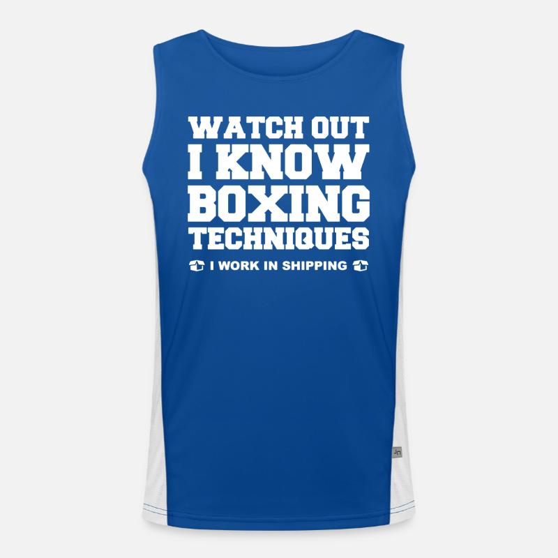 I Know Boxing Techniques Men's Functional Contrast Tank Top 