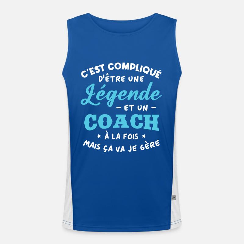 Legende und Trainer Funktionelles Kontrast-Tank Top für Männer 