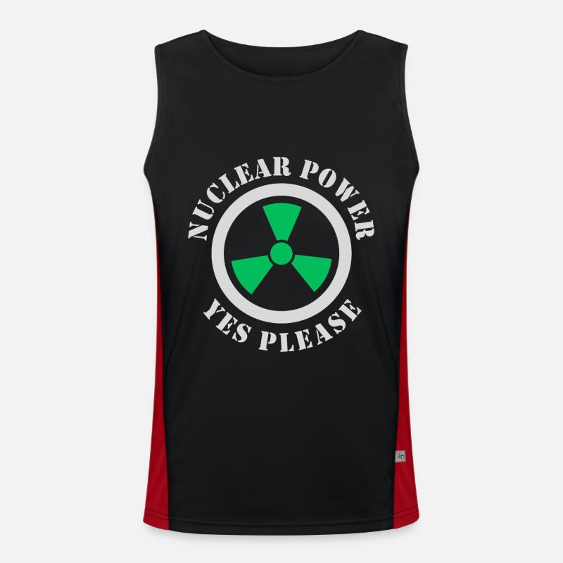 Atomkraft, Ja bitte, Kernenergie Funktionelles Kontrast-Tank Top für Männer 