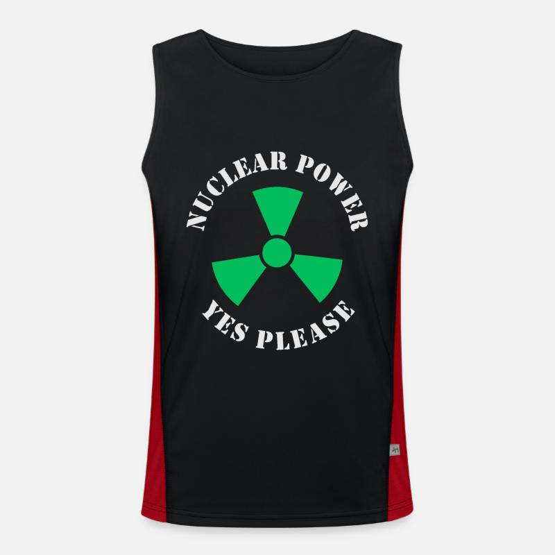 Atomkraft, Ja bitte, Kernenergie Funktionelles Kontrast-Tank Top für Männer 
