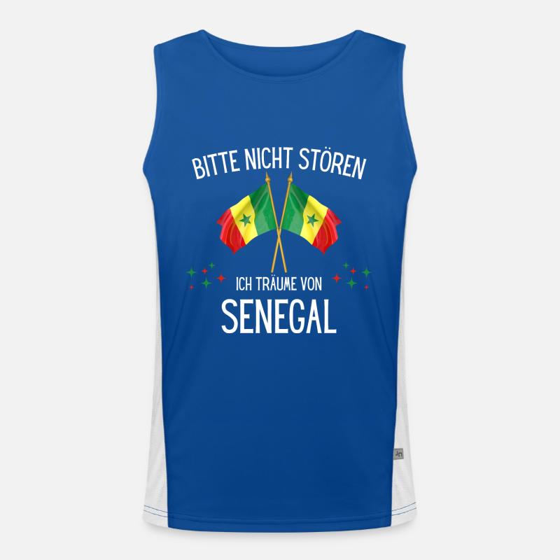 Bitte Nicht Stören Ich Träume Von Senegal Funktionelles Kontrast-Tank Top für Männer 