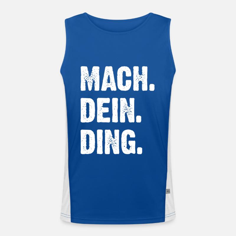Mach Dein Ding Funktionelles Kontrast-Tank Top für Männer 