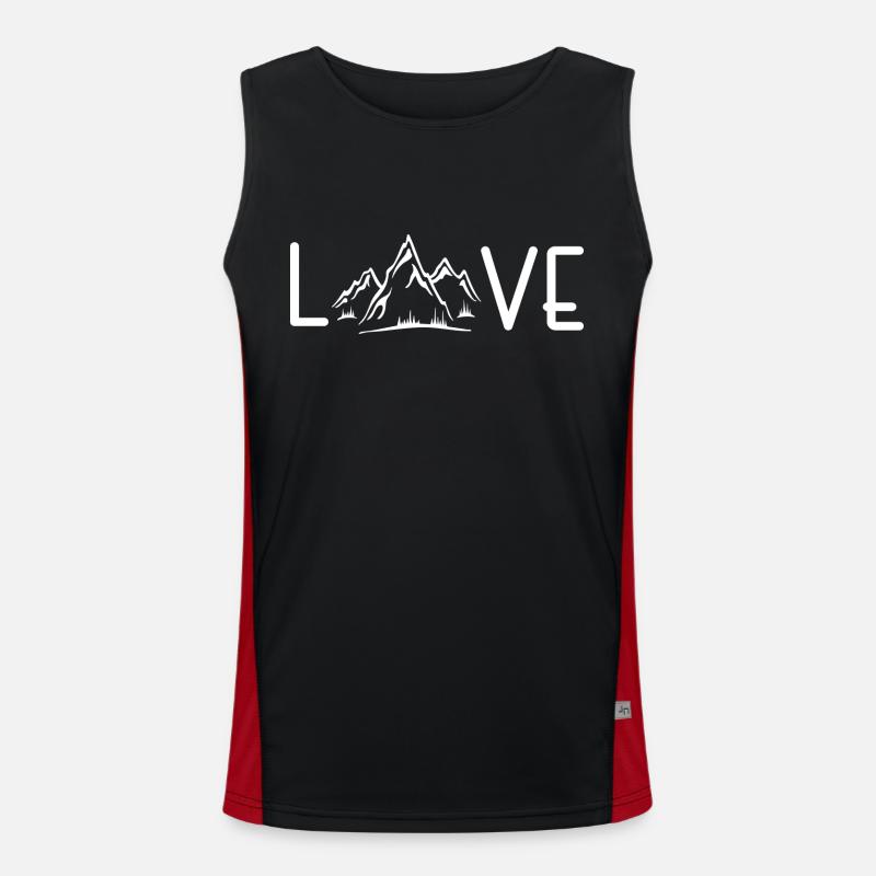 Hiking"Mountain air" servus alpin summit Men's Functional Contrast Tank Top 