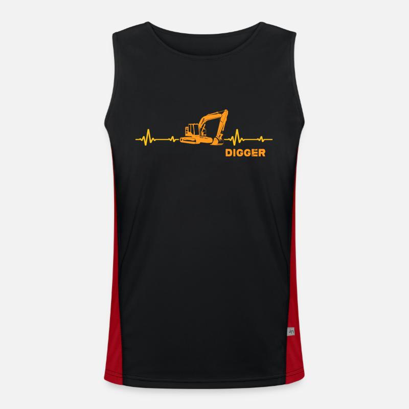 Baggerfahrer digger-memes baggern Bagger Funktionelles Kontrast-Tank Top für Männer 